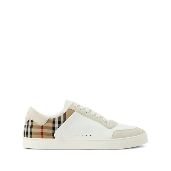 Burberry Men's Leather, Suede And Check Sneakers - Picture 1 of 6